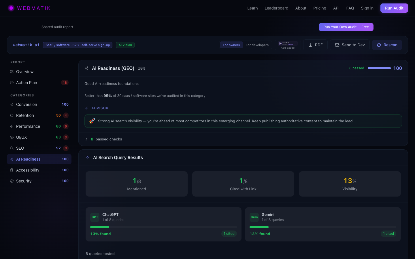 AI search: ChatGPT and Gemini mentions and citations